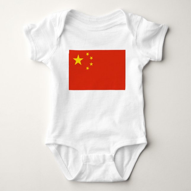 chinesische Flagge (China) Baby Strampler (Vorderseite)