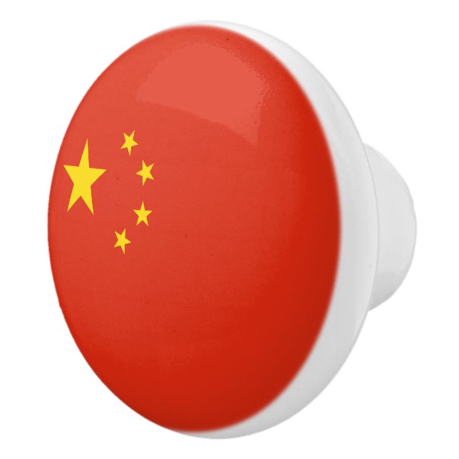 chinesische Flagge (China) Keramikknauf (Rechts)