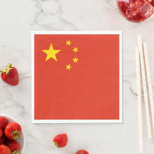chinesische Flagge (China) Serviette