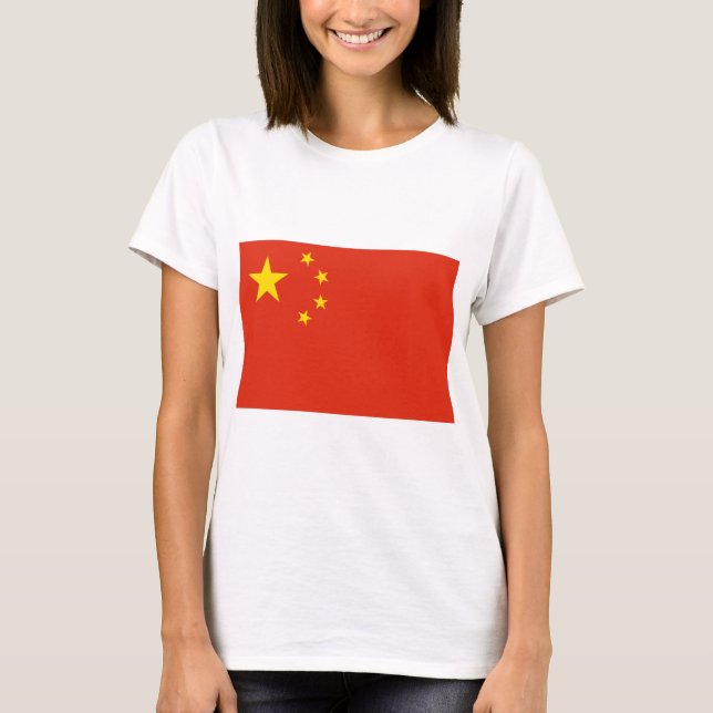 chinesische Flagge (China) T-Shirt (Vorderseite)