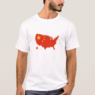 Chinesische Flagge der China in USA Vereinigte T-Shirt
