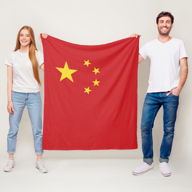 Chinesische Flagge Fleecedecke (Beispiel)