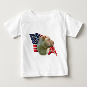 Chinesische Flagge für Shar-Pei Baby T-shirt
