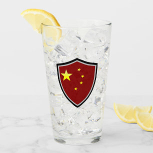 Chinesische Flagge Glas