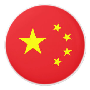 Chinesische Flagge Keramikknauf