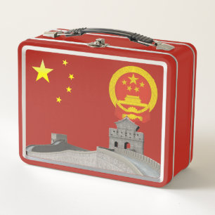Chinesische Flagge Metall Brotdose