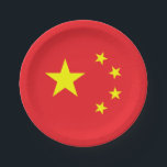 Chinesische Flagge Pappteller<br><div class="desc">Die Nationalflagge der China.</div>
