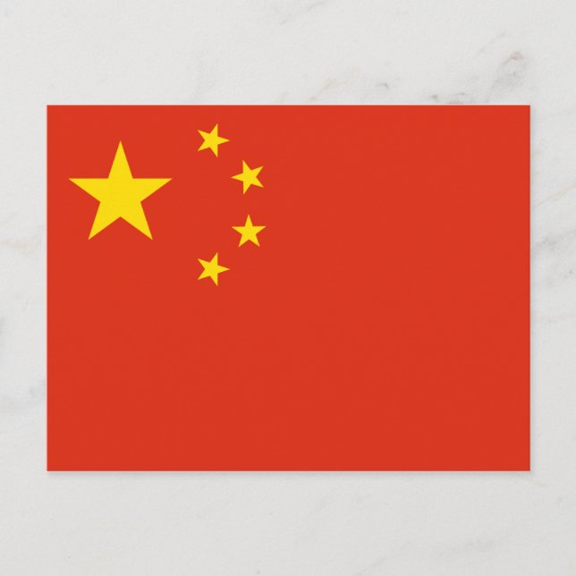 Chinesische Flagge Postkarte (Vorderseite)