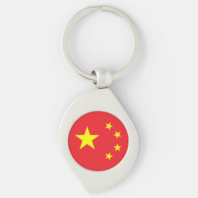 Chinesische Flagge Schlüsselanhänger (Vorderseite)