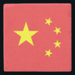 Chinesische Flagge Steinuntersetzer<br><div class="desc">Die Nationalflagge der China.</div>
