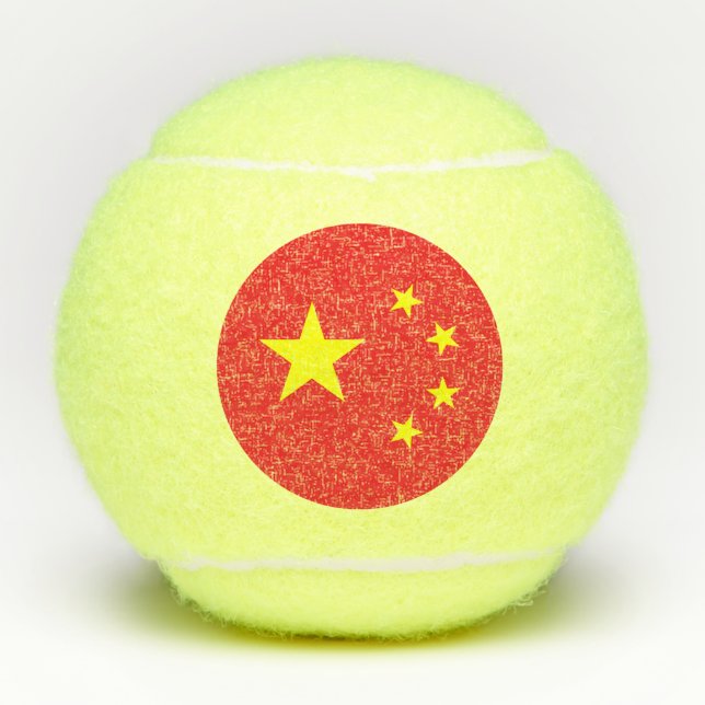 Chinesische Flagge Tennisbälle (Vorderseite)