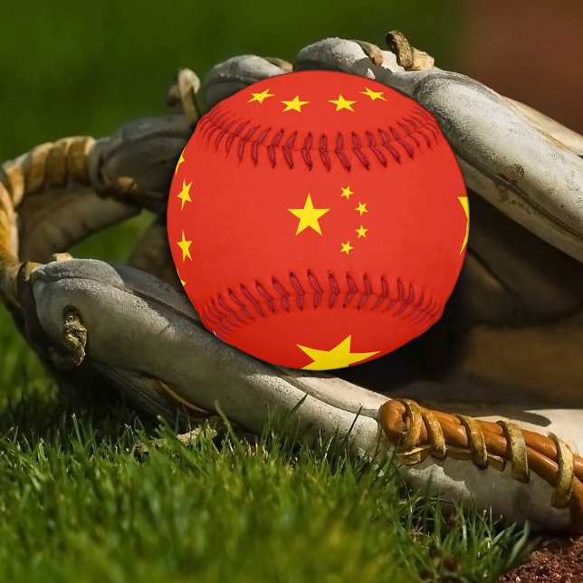 Chinesische Flagge und China/Baseballball Baseball (Von Creator hochgeladen)