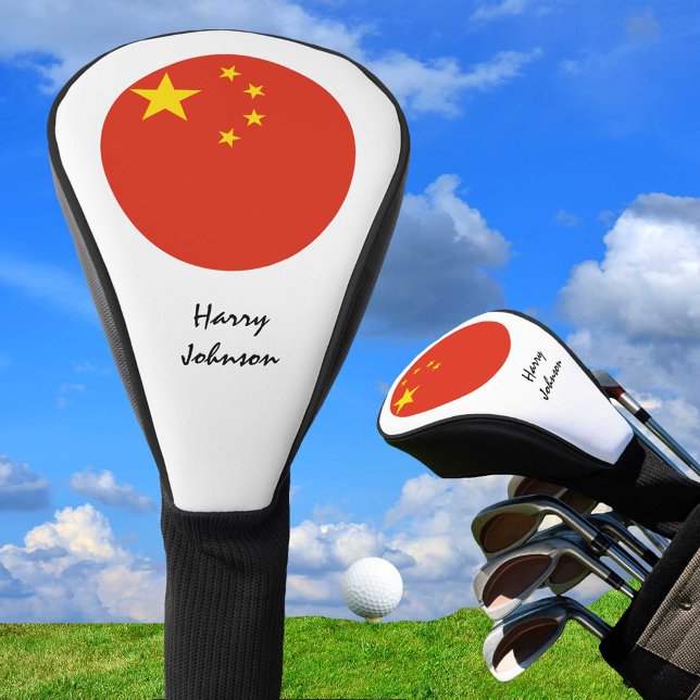 Chinesische Flagge und Mit Monogramm Golf Clubs Golf Headcover (Von Creator hochgeladen)