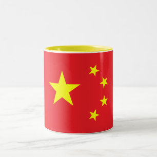 Chinesische Flagge Zweifarbige Tasse