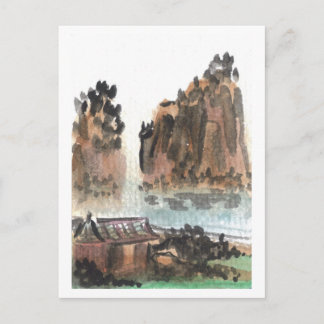 Chinesische Flusslandschaft Postkarte