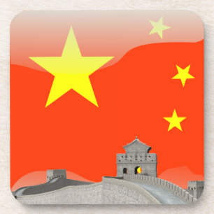 Chinesische glatte Flagge Untersetzer