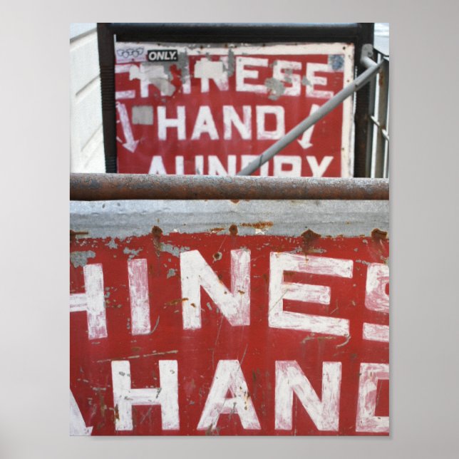 Chinesische Hand Wäsche NYC Fotografy Laundromat Poster (Vorne)