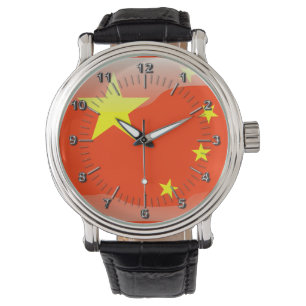 Chinesische Hochglanzflagge Armbanduhr