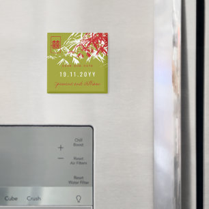 Chinesische Hochzeit Bamboo Moderne retten das Dat Magnet
