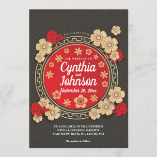 Chinesische Hochzeit Einladung