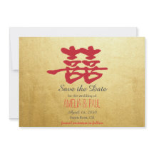 Chinesische Hochzeit mit doppeltem Glück - Save th