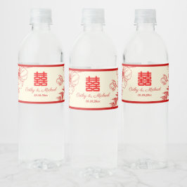 Chinesische Hochzeit rotes Beige Blumengestein Ori