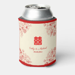 Chinesische Hochzeit rotes Beige Blumengestein Ori Dosenkühler