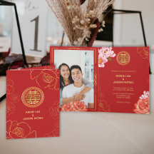 Chinesische Hochzeit von Gold Peony Double Happine