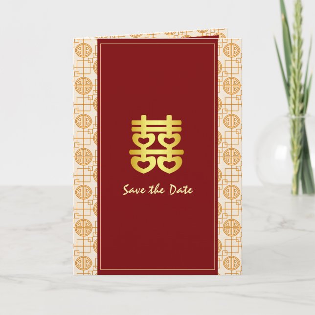 Chinesische Hochzeit zweisprachig peranakan gefalt Einladung (Vorderseite)
