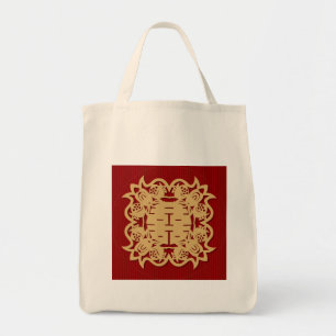Chinesische Hochzeitsdoppelt-Glücktasche Tragetasche