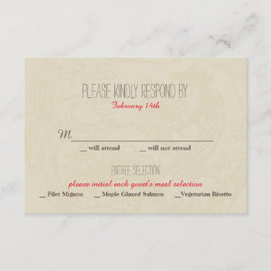 Chinesische Hochzeitseinladung - UAWG RSVP Karte