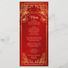 Chinesische Hochzeitskarte "Red Cherry Blossom"