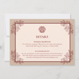 Chinesische Hochzeitskarte Save The Date