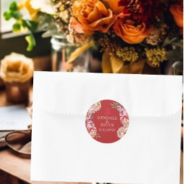 Chinesische Hochzeitstorte Runder Aufkleber