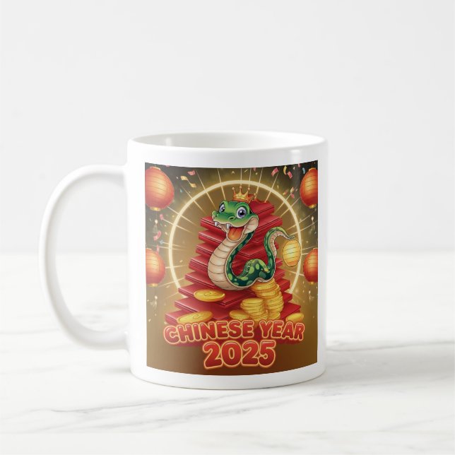 Chinesische Holzschlange Kaffeetasse (Links)