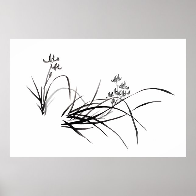 Chinesische Iris im Frühling Poster (Vorne)