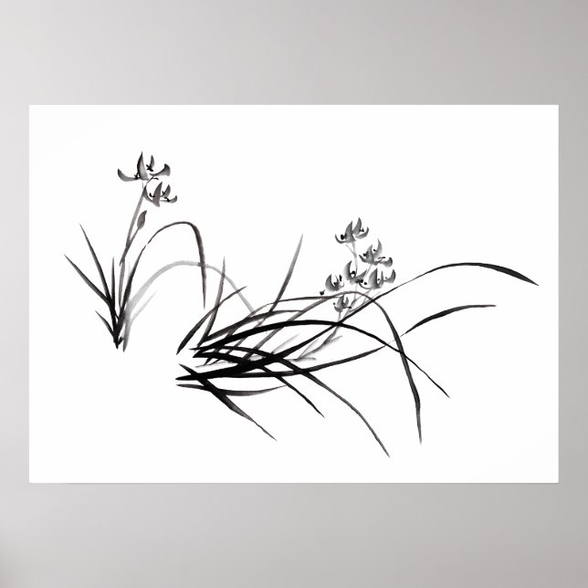 Chinesische Iris im Frühling Poster (Vorne)