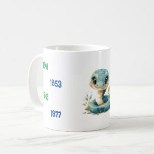 Chinesische Jahre der Schlange 1941 bis 2025 Kaffeetasse