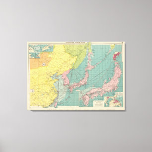 Chinesische, japanische Häfen Leinwanddruck