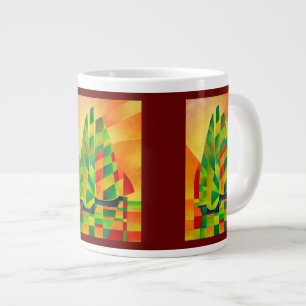 Chinesische Junks, Sonnenuntergänge, Segel und Sch Jumbo-Tasse