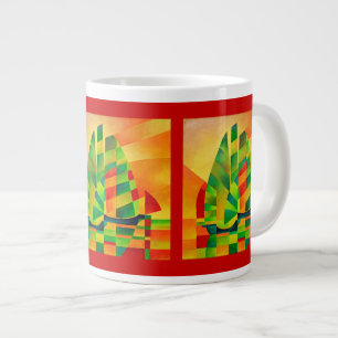 Chinesische Junks, Sonnenuntergänge, Segel und Sch Jumbo-Tasse