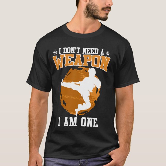 Chinesische Kampfkunst brauche ich keine Waffe Sha T-Shirt (Vorderseite)