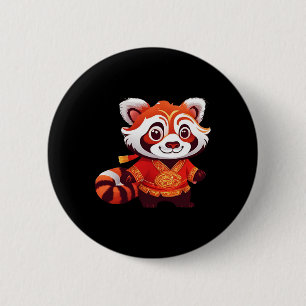 Chinesische Kinder Mädchen Jungen Lustiger Roter P Button