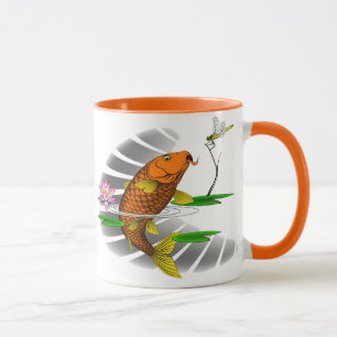 Chinesische Koi Artwork-Kaffee-Tasse Tasse