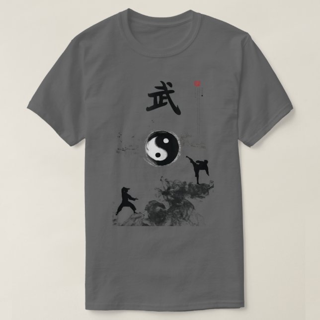 Chinesische Kung-fu Bergszene für Tai-Chi-Fans  T-Shirt (Design vorne)
