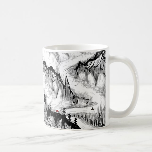 chinesische Landschaft Kaffeetasse (Rechts)