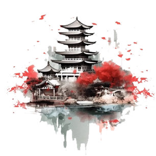 Chinesische Landschaftsmalerei Case-Mate iPhone Hülle
