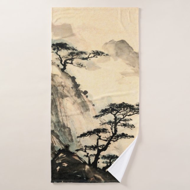 Chinesische Landschaftsmalerei,chinesisch,malend,j Badehandtuch (Badehandtuch)