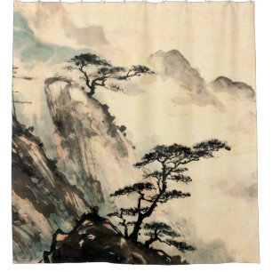 Chinesische Landschaftsmalerei,chinesisch,malend,j Duschvorhang