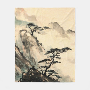 Chinesische Landschaftsmalerei,chinesisch,malend,j Fleecedecke